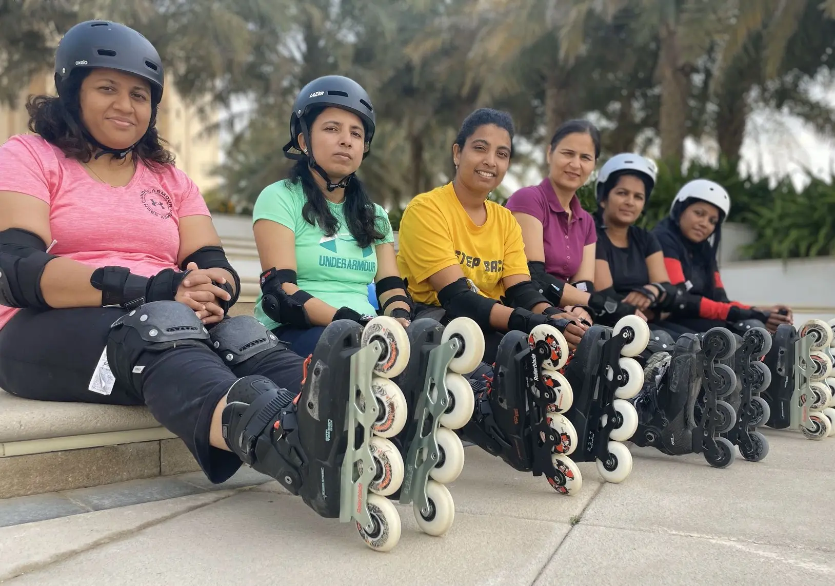 roller skating girls women mother